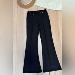 Mia Rose black flared elegant pants.
